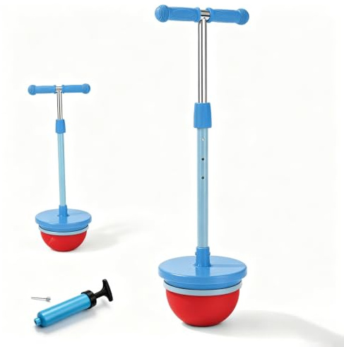FARYODI Pogo-Sprungball Erwachsene, Pogo Ball mit Griffen, Hüpfspielzeug Outdoor, Hüpfball mit Griffen, Tragfähigkeit 300 Kg, Pogo Ball - Verdickt Und Verschleißfest (Dunkelblau)