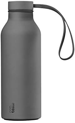 con-tatto Bottle Bottiglia termica con 3 Pareti in Acciaio e Rame - Bevande fredde per 25 ore e calde per 15 ore - Fascia e Tappo Sport Lid inclusi! (In the Middle)