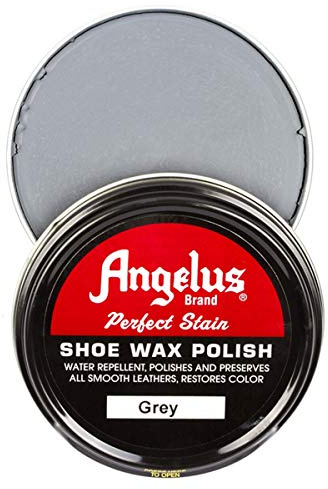 Angelus Perfect Stain Leather Shoe Wax Polish Grey for Leather Shoes And Boots Water Repellent - Grey Colour
