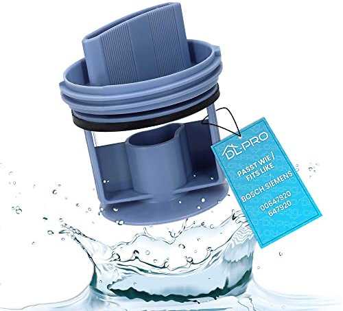 DL-pro Flusensiebeinsatz für Bosch Siemens 00647920 647920 00605010 605010 Siebeinsatz 78x64mmØ Kunststoff Flusensieb an Pumpe für Waschmaschine passgenau & leichte Montage