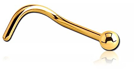 Inoki - Stud de nez plaqué or 18k avec boule