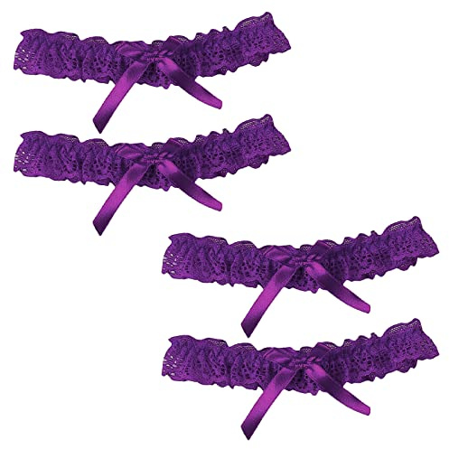 Mikiuly Liga de Novia, Liga Nupcial Elástica, Ligueros de Encaje para Novia, Garter Boda- Novias Accesorios- Regalo Dama de Honor, Bachelor Party