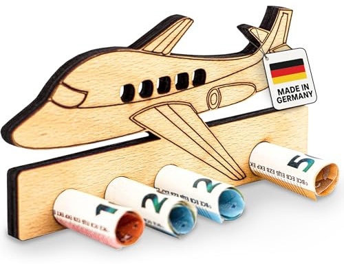 DARO Design - Fliegen, Flugzeug, Flieger, Flug-Reise - Geldgeschenk Holz