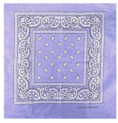 JOPHY & CO. Bandanas aus 100% Baumwolle für Damen Herren Kinder Unisex mit Paisley Muster Kopftuch Kopfbedeckung Schal für Haar/Hals/Handgelenk/Kopf COD.644 (Lilac Paisley)