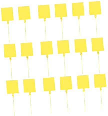 STOBOK Clips Câbles Zip En Plastique Jaune 100 Pièces, Attaches Zippées Étiquettes, Étanches Et Résistants Aux Variations De Température, Pour Organisation De Câbles Intérieure