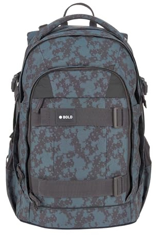 BOLD Lässig Ergonomischer Schulrucksack 30L Spots Blue