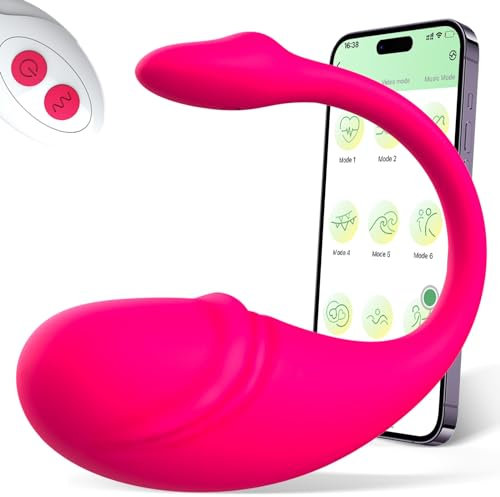 Sex Toy Vibrator Adult Toys Remote Control Vibrator with Phone Control, Couples Sex Toys4couples Men & Women Female Sex Toys, App Controlled Long Distance Vibrator G Spot Vibrator Love Egg (Red)