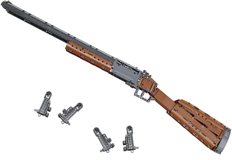 Sosuy Double Canon Fusils Blocs de Construction Ensemble, Jouets pour Adolescents Garçons Pistolet Adultes, Cadeaux Anniversaire Hommes Enfants 8+ Ans, Collection de Briques Fan d'Armée 1054 Pièces