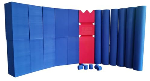 jpv games Indoor Kubb Hartschaumstoff, Spielvergnügen für drinnen und draußen, Größe XL