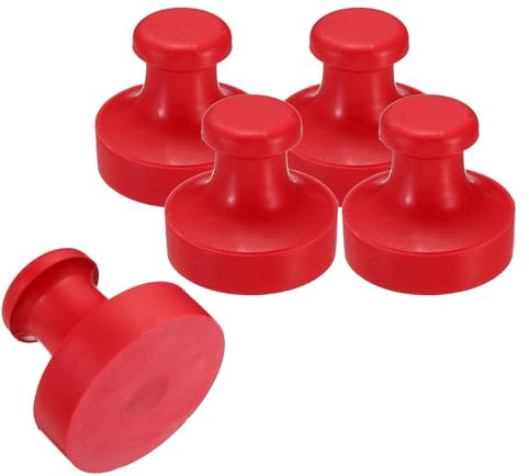 PATIKIL 60mm Stempelgummi-Rundgriff, 5er-Pack Gummiknöpfe Stempelhalter für Stempelherstellung DIY Basteln Scrapbooking, Rot