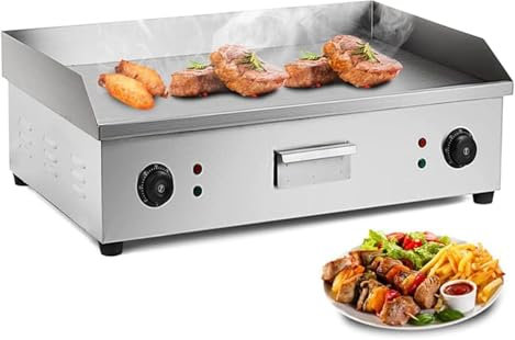 YOtat Parrilla Eléctrica Teppanyaki De Mesa De 28 Pulgadas, Plancha De Encimera De Acero Inoxidable De 4400 W para Cocinar Barbacoa Teppanyaki, Temperatura Ajustable De 50 °C A 300 °C