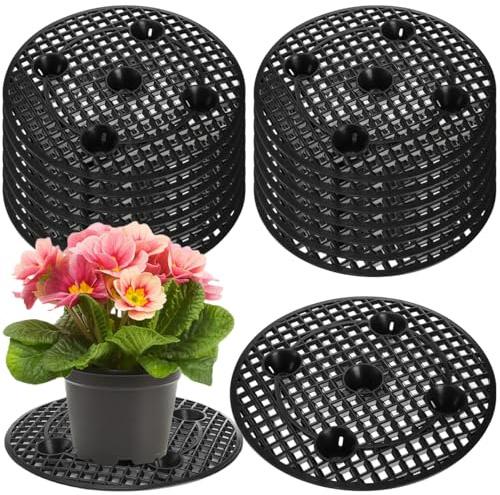 Tlence 15 Stück Blumentopf-Aufzug, 30 cm, Kunststoff-Topfpflanzenständer, großer Terrassen-Pflanzgefäß-Halter, Deck-Bodenschutz, um Fäulnisschäden zu verhindern, Pflanzuntersetzer für drinnen und