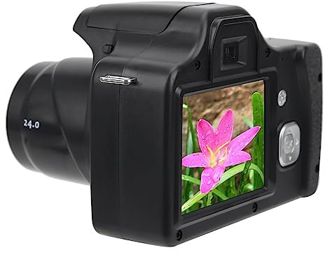 Fotocamera Reflex Digitale Portatile con Schermo LCD da 3,0 Pollici, Zoom 18X, Immagini HD, Lunghezza Focale Lunga per Un'esperienza Fotografica di (Versione standard + obiettivo