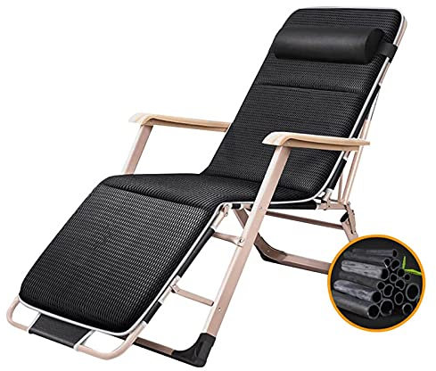 CCYENG Liegen Liegestuhl Liegestuhl Gartenliege Outdoor Klappbar |Liegestuhl Garten Wohnzimmer Balkon|Metall klappbare Sonnenliege Camping