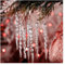 Carámbanos Colgantes Árbol de Navidad Decoraciones Árbol de Navidad Adorno de Cristal Acrílico Decorativo para Colgar - 25 Piezas