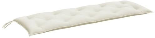 vidaXL Gartenbank-Auflage Melange Creme 150x50x7 cm Stoff