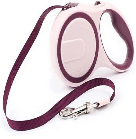 Hundeleine Mit Bequemen Gepolsterten Griff Rollleine 5m Für Kleine Hunde - Katzenleine Und Hundeleine 5m - Bissfeste Leine Für Kleine Hunde - Hundeleine Mittelgroße Hunde dog leash(Purple,5m)