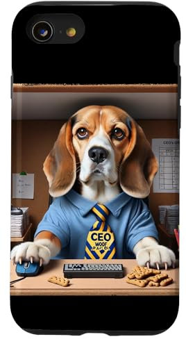 Hülle für iPhone SE (2020) / 7 / 8 The Dog CEO: Top Dog in seiner Geschäftsleitung