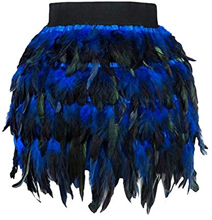 Falda de plumas para mujer, disfraz de carnaval, cintura elástica, falda A, falda de fiesta, minifalda de escenario, ropa para mujer, falda corta, falda de plumas, disfraz de fiesta, disfraz de