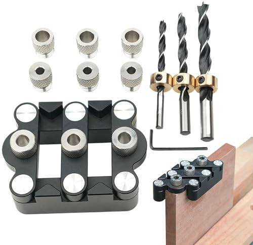 Metallborrhålssats, plugg-jigg-kit | självcentrerande träbearbetning plugg jigg-kit, rak hålborrnings-set, bärbart träverktyg för hemmet