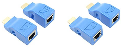 Wzxksoac 2X Extender to Rj45 LAN Extension RéSeau ÉMetteur RéCepteur TX RX Cat5E Câble Ethernet Cat6 V1.4 30M 4K HD TV 1080P