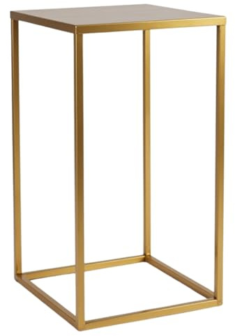 FRAMADO - Pflanzenständer Ferro - 24x24x40cm - Farbe Gold - für Zimmerblumen - Metallregal - Dekorativer Tisch - Blumenständer - für Zimmerecke, Wohnzimmer, Balkon