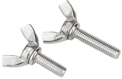 SellGood 3 Stück Flügelschrauben Schmetterlingsschraube 304 Edelstahl M3 M4 M5 M6 M8 M10 M12 Flügelkopf-Rändelschrauben DIN316 Befestigungsschrauben(8mm,M5(3pcs))