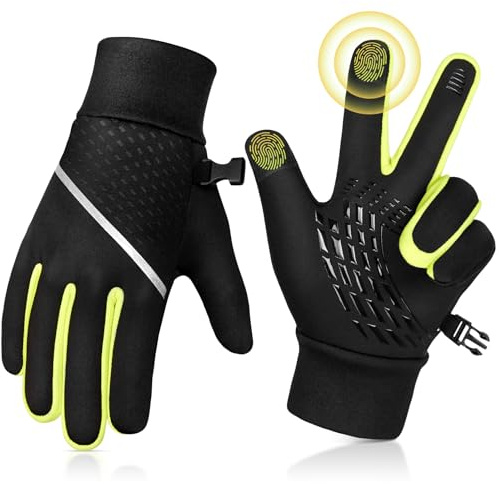 OOPOR Winter Warm Kids Cycling Gloves - Cold Weather Touchscreen Glove for Childrens Riding Bike and Football Grip Anti-Slip Outdoor Ski Sports Gloves for Boys Girls 4-6 Year Old