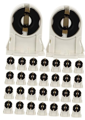 SHINEOFI 30 Stück Lampenfassung Ersatz LED Leuchtstoffröhren Fassungen Kompatibel Fluorescent Tube Lamp Socket Halterung für Energiesparende Beleuchtung Zufällige Farbe Zufällige Farbe