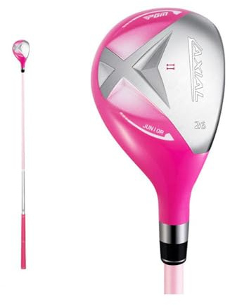 #1/#5 - Híbridos de madera para palos de golf para diestros, niños y niñas, eje de grafito, palo de golf, deportes (rosa, #5, 6-8 años)