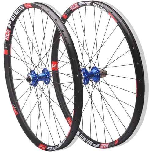 Cykel Hjulset 26 27.5 29 Tums Mountainbike Hjulset Skivbroms 32 Hål Fälg 120 Klick Snabbkoppling MTB-hjul För 7-12 Hastighet Kassett,Blue,29inch