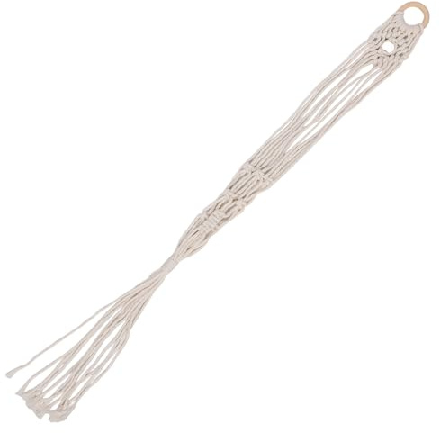 Healifty Supporto Chitarra da Muro in Corda di Cotone Beige Macramè Nappine, Decorativo e Resistente, per Appendere Chitarre Elettriche e Ukulele in Ambienti Domestici