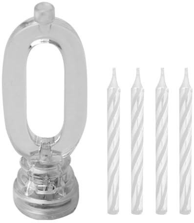 STC Bougies Lumineuses LED Chiffre 0 - Coloré - Taille Unique
