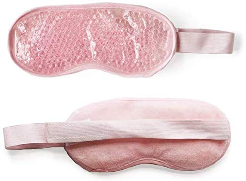 Gel Augenmaske Kühlend Augenmaske Kühlmasken für Die Augen, trockene Augen, Stressabbau, Müdigkeit, Schlafen Gelperlen Plüsch Oberfläche mit verstellbarem riemen Licht blockierend