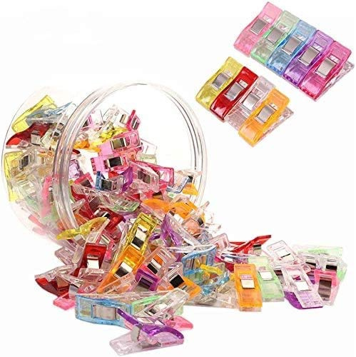 Sewing 110 Pack Multicolored Premium Quilting Clips for Binding & Fabric