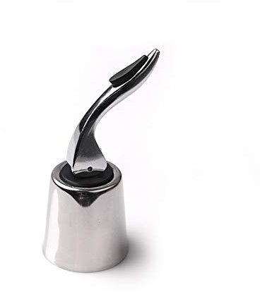 Trovety Wine Stopper Bottle Champagne Saver – Elegant Stainless Steel and Silicone Wine Saver Seals Out Air and Prevents Spills – Reusable, Expandable Bottle Keeper for Reds, Whites, Prosecco (1)
