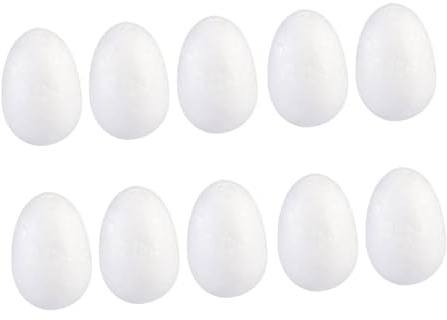 4cm Styroporeier Ostereier zum Bemalen Styropor Kugeln Ei Figur Modell Deko Eier zum Basteln DIY Kinder Spielzeug Ostern Geburtstag Party Favor Osterdeko Weiß 50 Stück