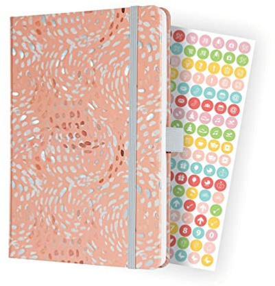 SIGEL J2313 Wochenkalender Jolie 2022 - Nude Glam - ca. A5 - rose - Hardcover - 174 Seiten - mit fröhlichem Kalendarium, vielen Infos und praktischen Stickern - FSC-zertifiziert - Terminplaner