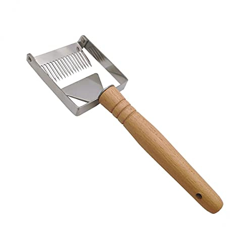 My Little Farm upptäcktsgaffel Easy, högkvalitativt verktyg för varje biodlare, snabb och skonsam öppning av vaxkakorna genom 'hyvel-principen', ergonomiskt trähandtag