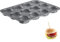 Westmark Stampo Antiaderente Forato per Panini Mini, 12 Posti, Nero, 0.90Kg