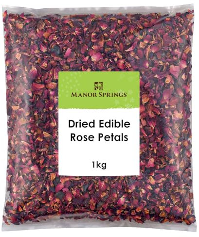 Dried Edible Rose Petals Premium Dried Flowers 1kg by Manor Springs