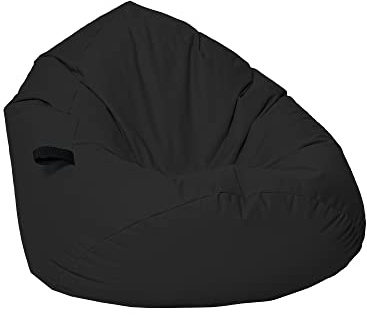 Momiralland Sitzsack Tropfenform Kastanie - für Kinder & Erwachsene – Indoor wie Outdoor da er Wasserfest ist– füllung EPS Perlen. (Schwarz, XL - Durchmesser 77 cm für Kinder)