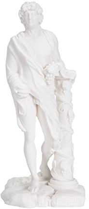 Dionysus Statue Bacchus Griechischer Weingott Traubenernte Alabaster Skulptur 6,69 Zoll