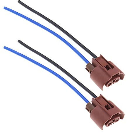 YINETTECH 2 Stück HB3 HB4 9005 9006 Scheinwerferlampenfassungen Kabelbaum 2-polige Nebelscheinwerferlampenfassung Reparaturstecker Steckerdraht 12V 15cm