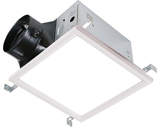 KAZE APPLIANCE SEP120L11H | 120 CFM | 0.3 Sone Ultra Quiet | Energy Star Certified | Humidity Sensing | Dimmable 4000K LED | Bathroom Ventilation Exhaust Fan