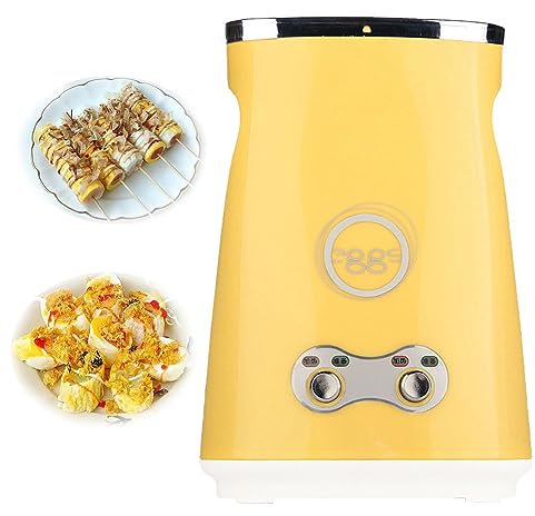 Automatic Egg Roll Maker, Hot Dog Machine for Home, 7 Minutes Automatic Egg roll, Double Tube, Automatic Vertical Egg Cooker,for Making Egg Sandwiches, Egg Rolls, Hot Dog Sticks yellow