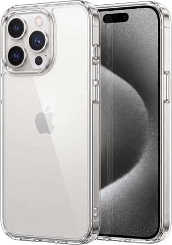 Oprimio Kristallklar Hülle für iPhone 15 Pro [Silikon Hülle] [%100 Durchsichtig] [Deutsche Material] [Ultra Dünn] Klar Handyhülle für Apple iPhone 15 Pro