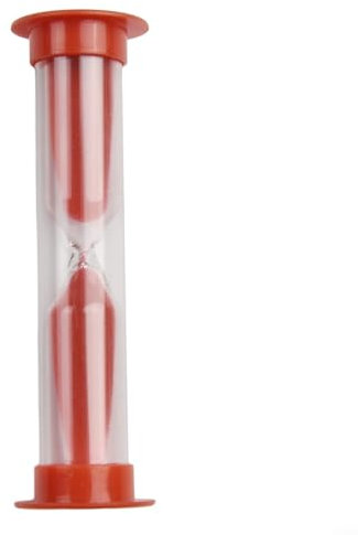 Zoegneer Clessidra a forma di uovo di sabbia, colori diversi, 1 minuto, per insegnare giochi di insegnamento, temporizzazione, per scuola, casa, ufficio (rosso)
