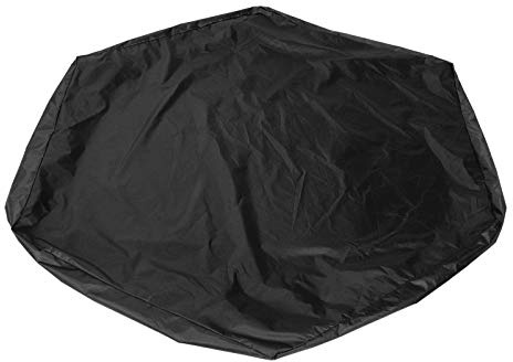 Wasserdichte Sechseckige Sandkastenabdeckung mit Kordelzug, 190T Silberbeschichtetes Polyester-Taft-Material, Schützt vor Sonnenlicht, Regen, Schnee, Staub, Blättern (140*110*20cm)