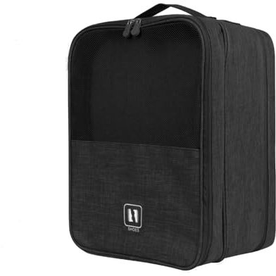 Reise Schuhtasche, Tragbare Schuhtasche, Golfschuhtasche, Wasserdichter Schuhbeutel Organisator, Verwendet für Reisespeicher, Staubdichte Lagerung, Koffer, Trolley Fall, Hängende Tasche(Schwarz)